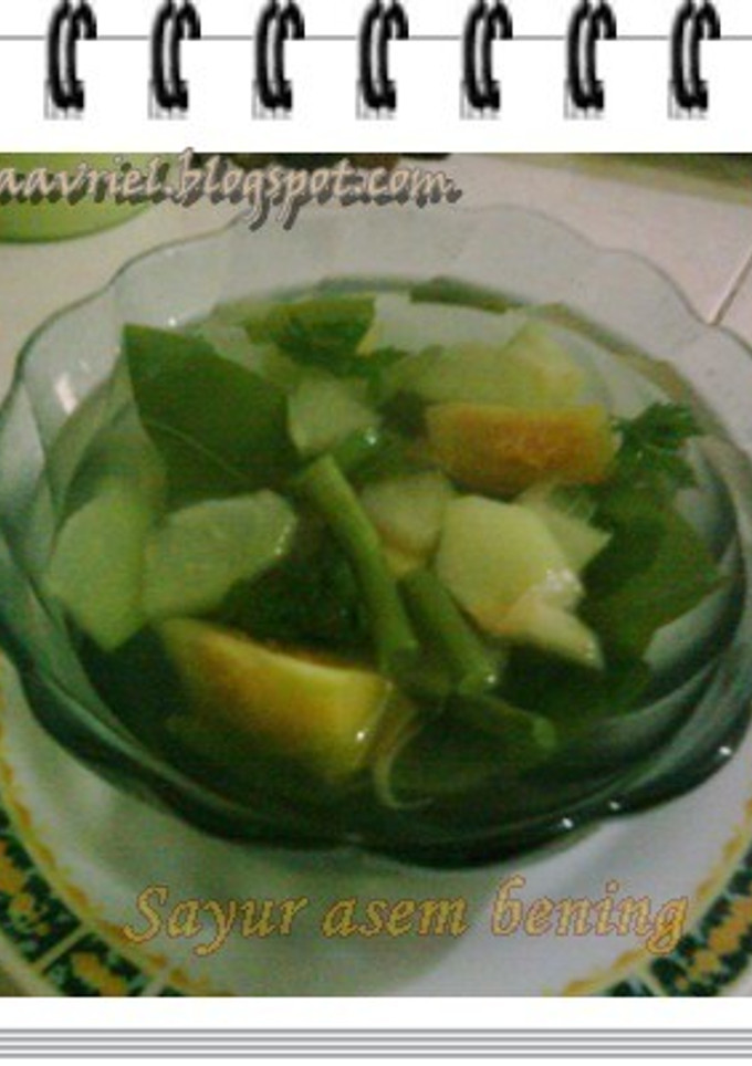 Foto resep SAYUR ASEM BENING ALA GRINGSING