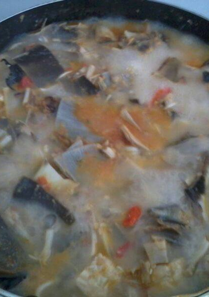 Foto resep Jantung Pisang Kuah Kemiri