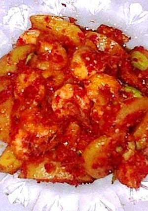 Foto resep Udang Goreng Sambal Lado kentang with petai
