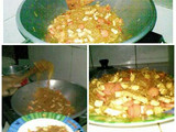 bihun goreng tahu putih