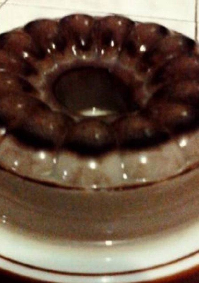 Foto resep Puding Susu Coklat Vla Vanila