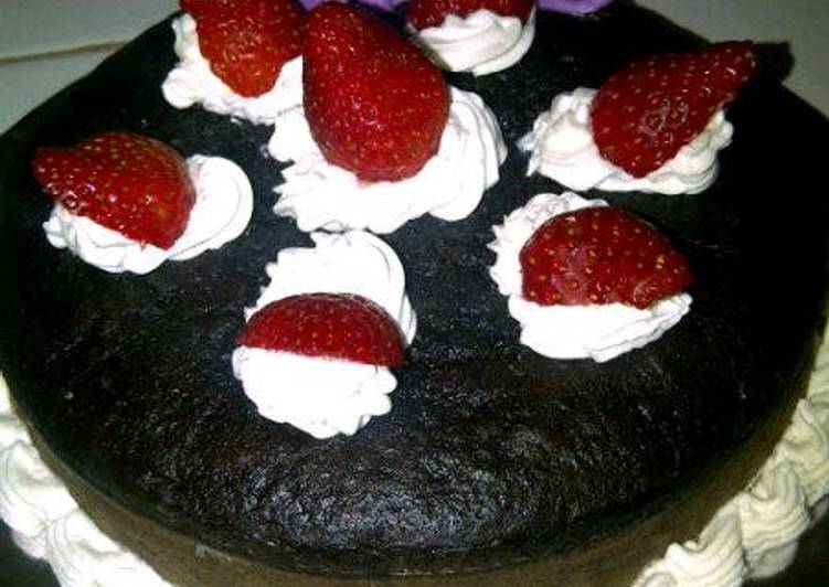 Resep chocolate birthday cake Anti Gagal