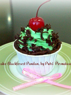 Foto resep Cupcake Blackforest Pandan