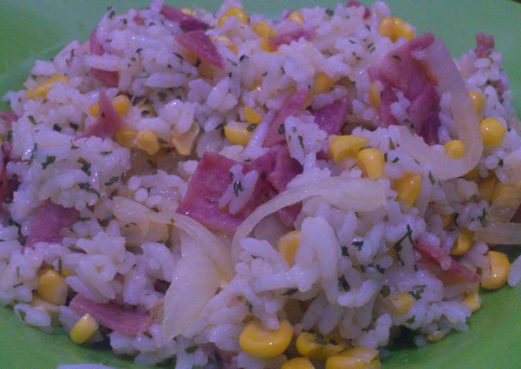 Resep Corn Bacon Rice Enak