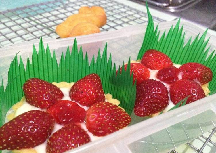 Resep Bento Pai Stroberi Anti Gagal