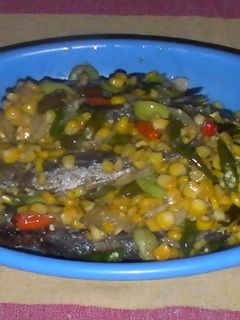 Foto resep Tumis ikan cuek campur jagung dan pete