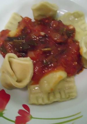 Foto resep Ravioli Spinach With Napolitan Sauce
