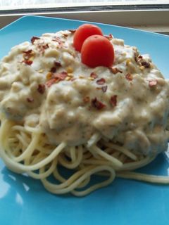 Foto resep Spaghetti with Alfredo sauce