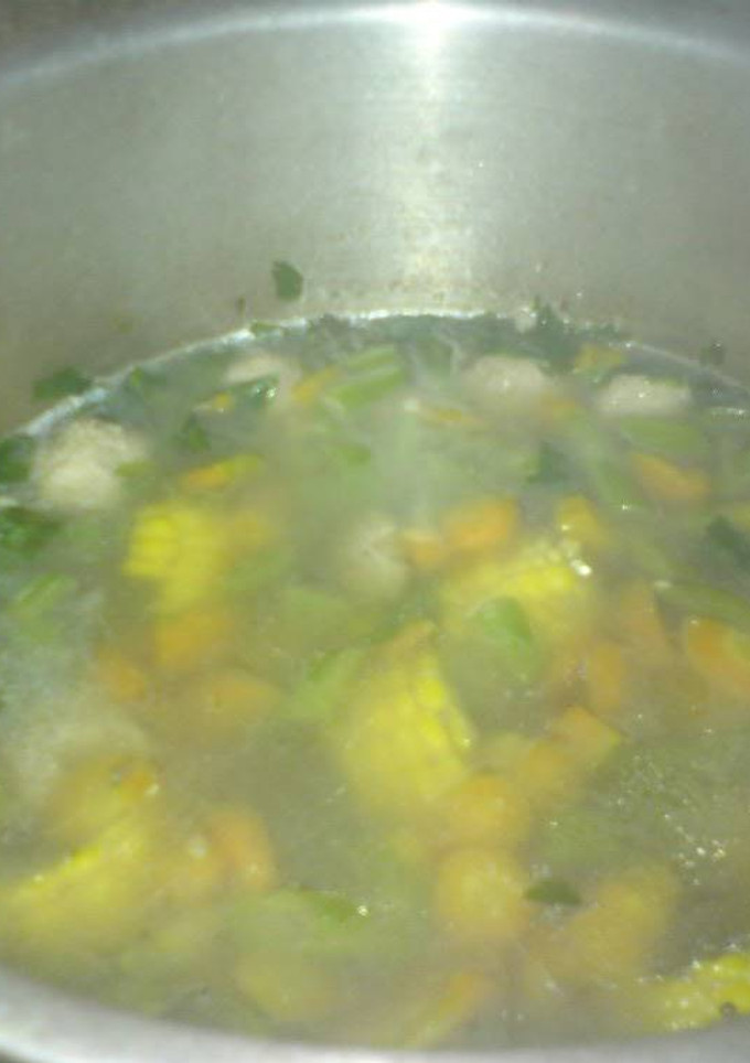Foto resep Sup Bakso Jagung Manis