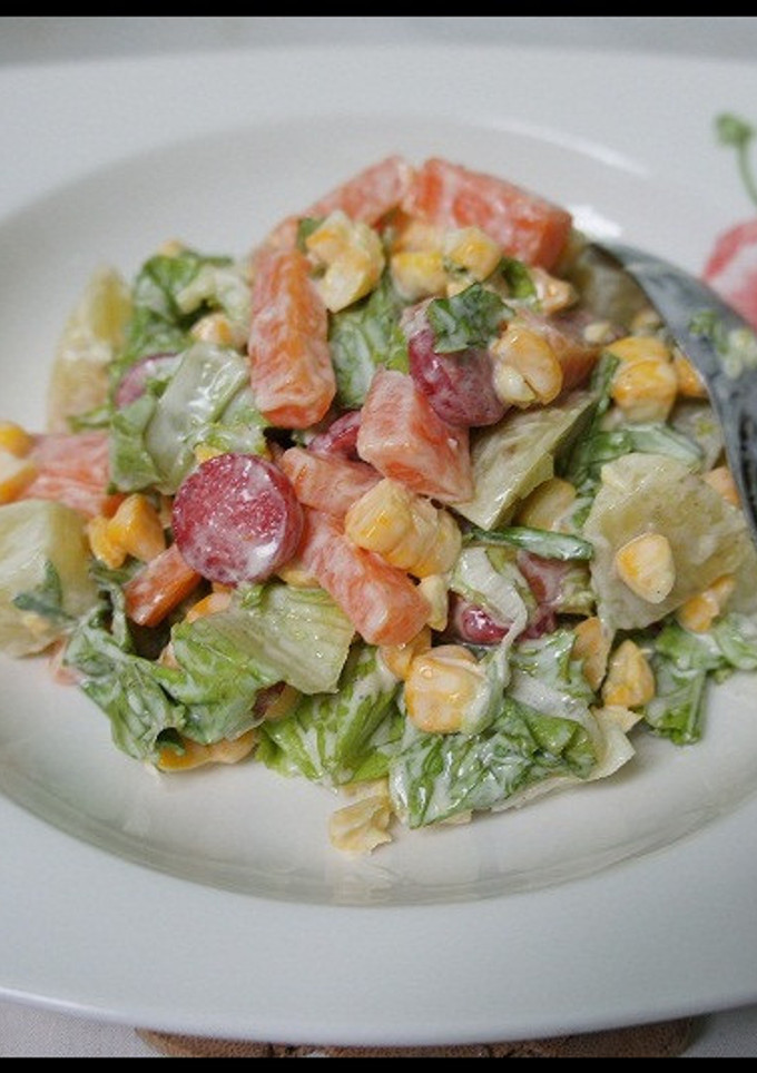 Foto resep Salad Sosis Sayur