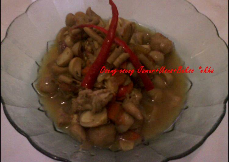 Resep Oseng-oseng Jamur+Usus+Bakso, Sempurna