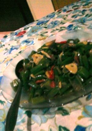 Foto resep Tumis Bunga Bawang Ikan Asin