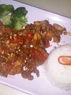 Foto resep chicken crispy blackpepper with chilli sauce