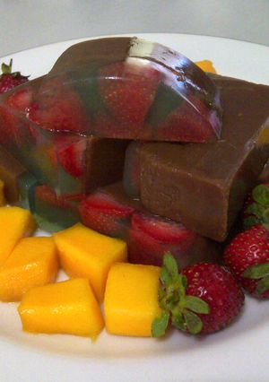 Foto resep Puding Coklat Strawbery