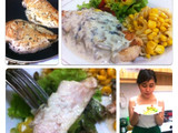 Stik Ayam Pake Saus Keju Jamur :D
