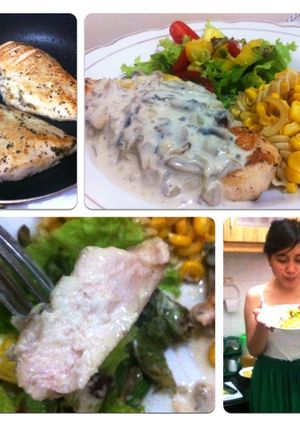 Foto resep Stik Ayam Pake Saus Keju Jamur :D