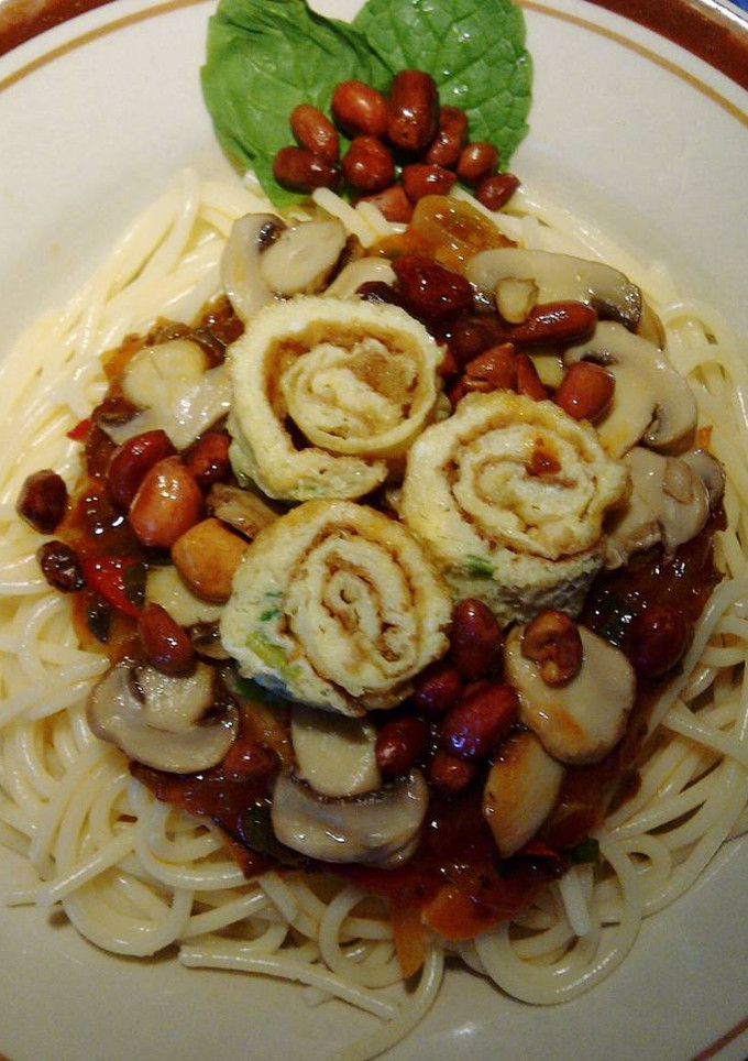 Foto resep spaghetti kacang kancing