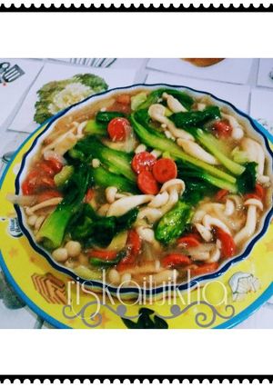 Foto resep Bokchoy Cah Sosis Jamur