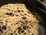 Black Olive Spaghetti Aglio e Olio