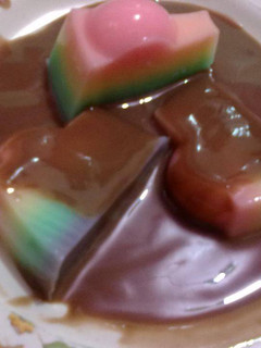 Foto resep puding pelangi with fla coklat