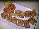 Grilled eggplant cheezy smoked beef