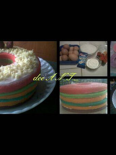 Foto resep Rainbow Cake Kukus