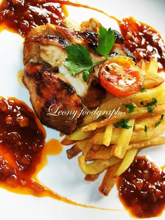 Foto resep GRILLED CHICKEN, FRIED POTATO bbQ sC.