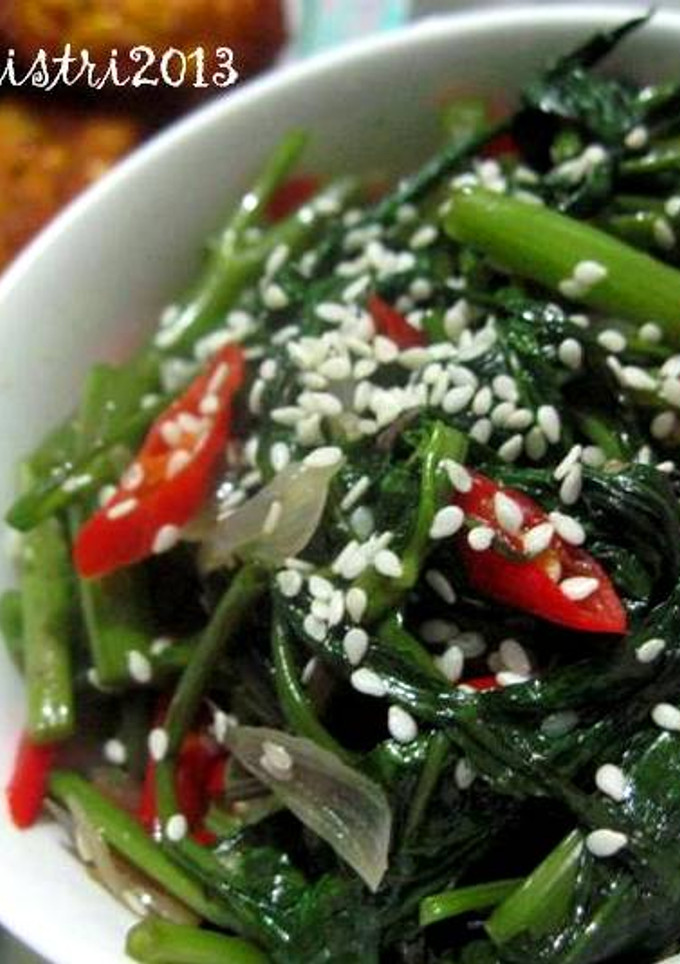 Foto resep tumis kangkung bumbu wijen
