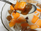 Mango and Grass Jelly sweet soup