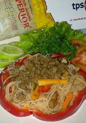 Foto resep Bihun Toping Daging Rasa Spahgetti Koe
