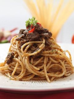 Foto resep Spaghetti Bumbu Rendang