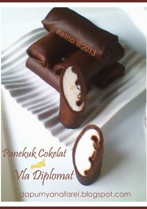 Foto resep Panekuk Cokelat Vla Diplomat