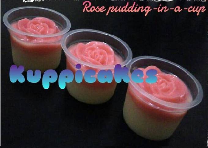 Rose pudding-in-a-cup