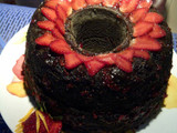 black strawberry cake