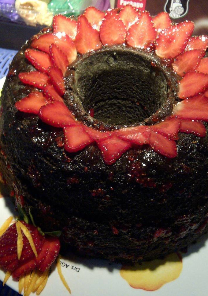 Foto resep black strawberry cake
