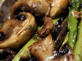 Pan-seared Mushroom and Asparagus with Balsamic Vinegar Infusion
