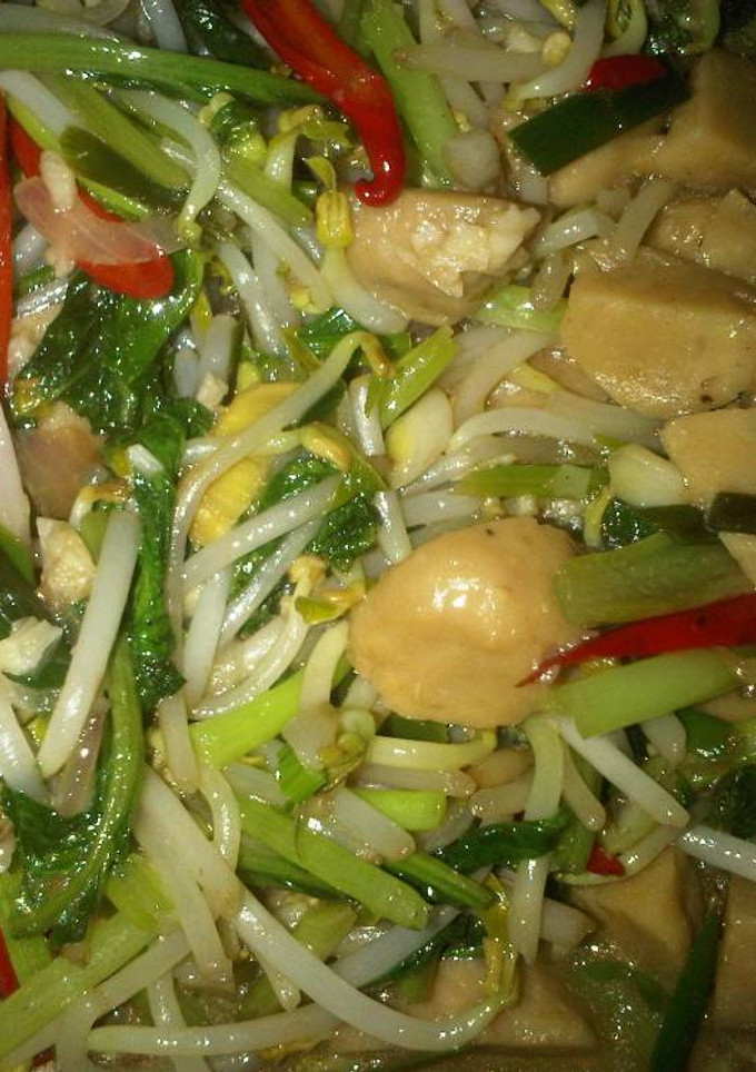 Foto resep Toge Sawi Bakso Saos Tiram