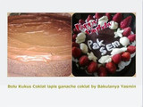 Cake: Bolu Kukus coklat topping stroberi