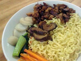 Mie Ayam Jamur Baso Ikan