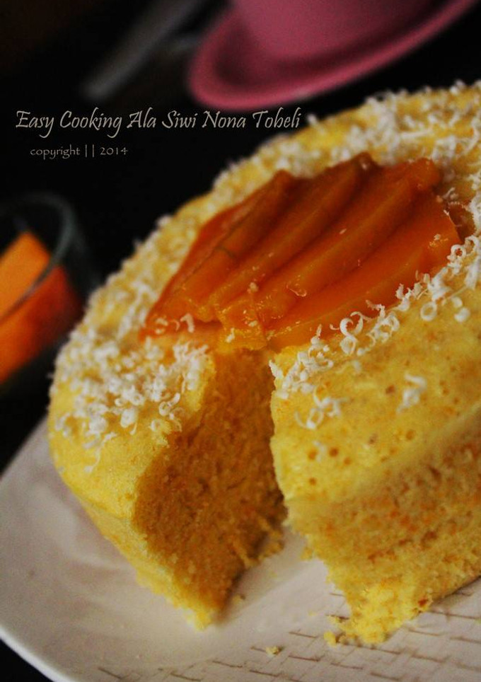 Foto resep Steamed Pumkin Cake (cake labu kuning kukus)