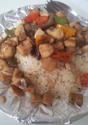 Foto resep Nasi Panggang saus jamur
