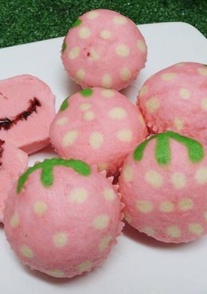 Foto resep apam dot2 stroberi