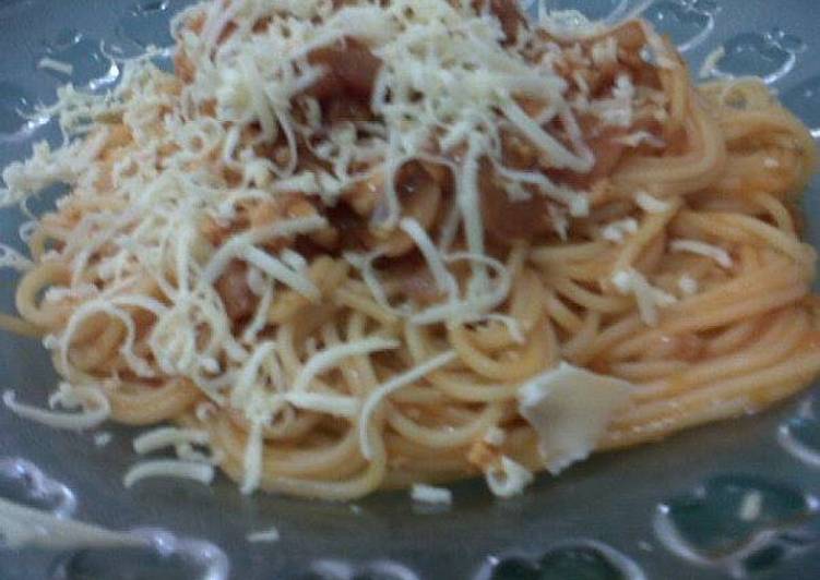 Resep Spaghety lada hitam praktis Anti Gagal