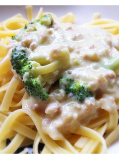 Foto resep Fettucine Chicken Broccoli Carbonara