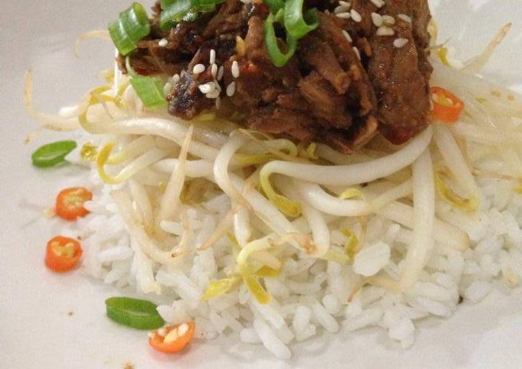 Toge semur daging bibimbap