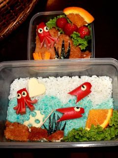 Foto resep Happiness in the sea Bento
