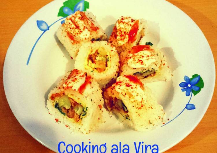 Cara membuat Sushi Fire Tuna Rolls yang enak dan Mudah Dibuat