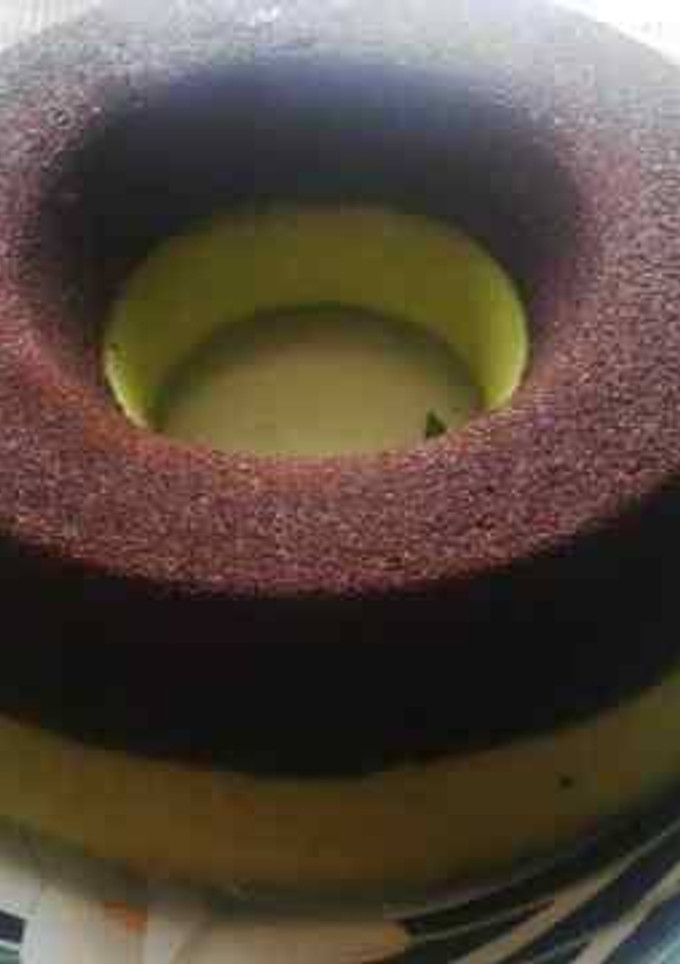 Foto resep Eggless Moist Chocolate pandan