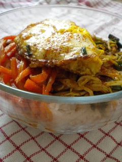 Foto resep Simple Dolsot Bibimbap (Seasoned Vegetable Rice Bowl)