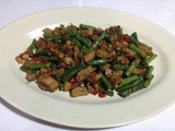 Tumis tempe kacang panjang